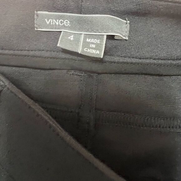 Vince Women Pants Taper Leg Zipper Button Equestrian charcoal, gray size 4 - Picture 9 of 13